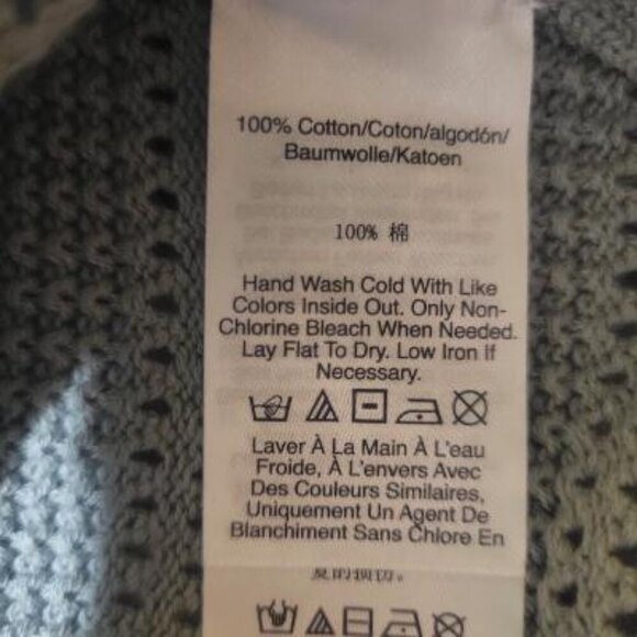 NWT! DKNY Warm Sage Loose Weave Short-Sleeved V-Neck Sweater - Size M - Picture 8 of 8